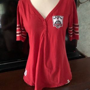 US OPEN red 47 Brand vneck T-shirt, like new